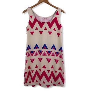 Peach Love California Dress Geometric Size Small